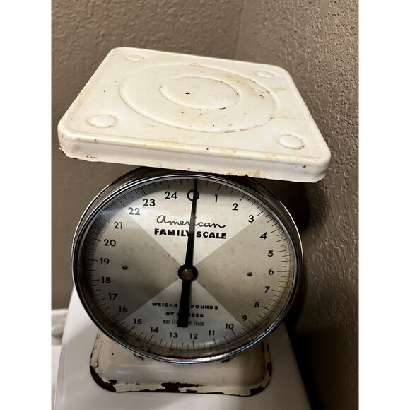 American Family Vintage Scale White 25 Lbs. Working scale - Picture 2 of 6
